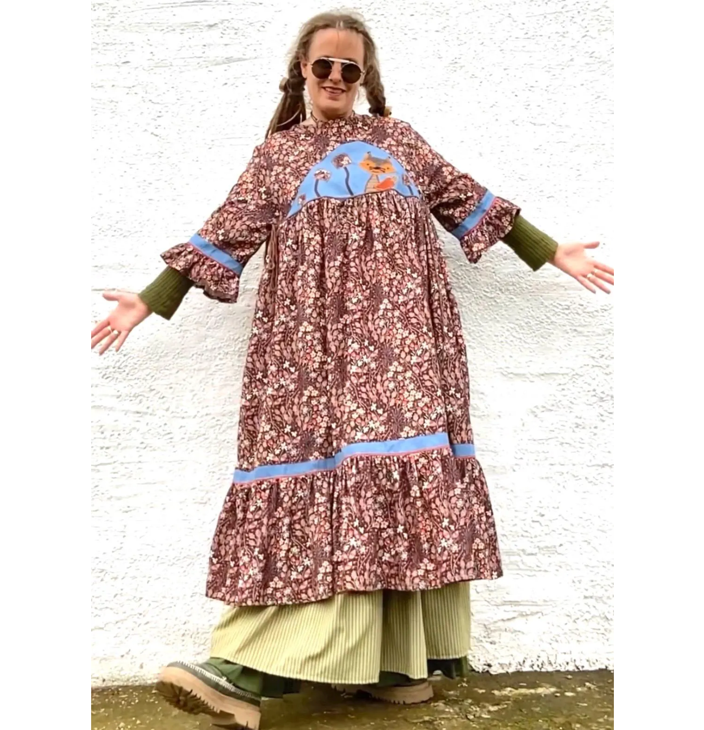 SALE - Smock Snail Corduroy Dress