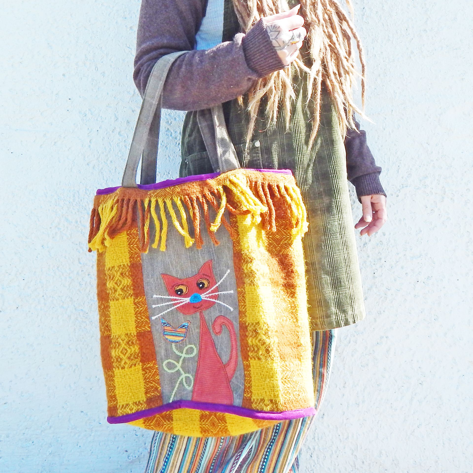 Tote Blanket Cat Bag