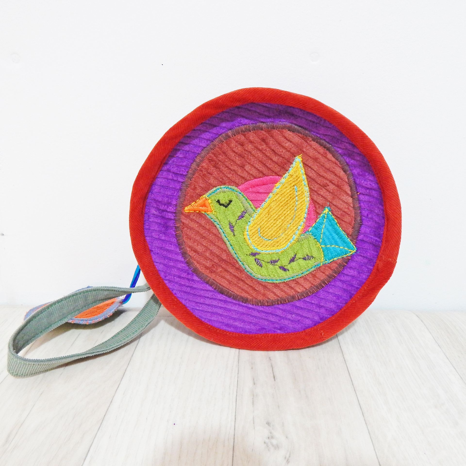 Wristlet Folky Bird Bag