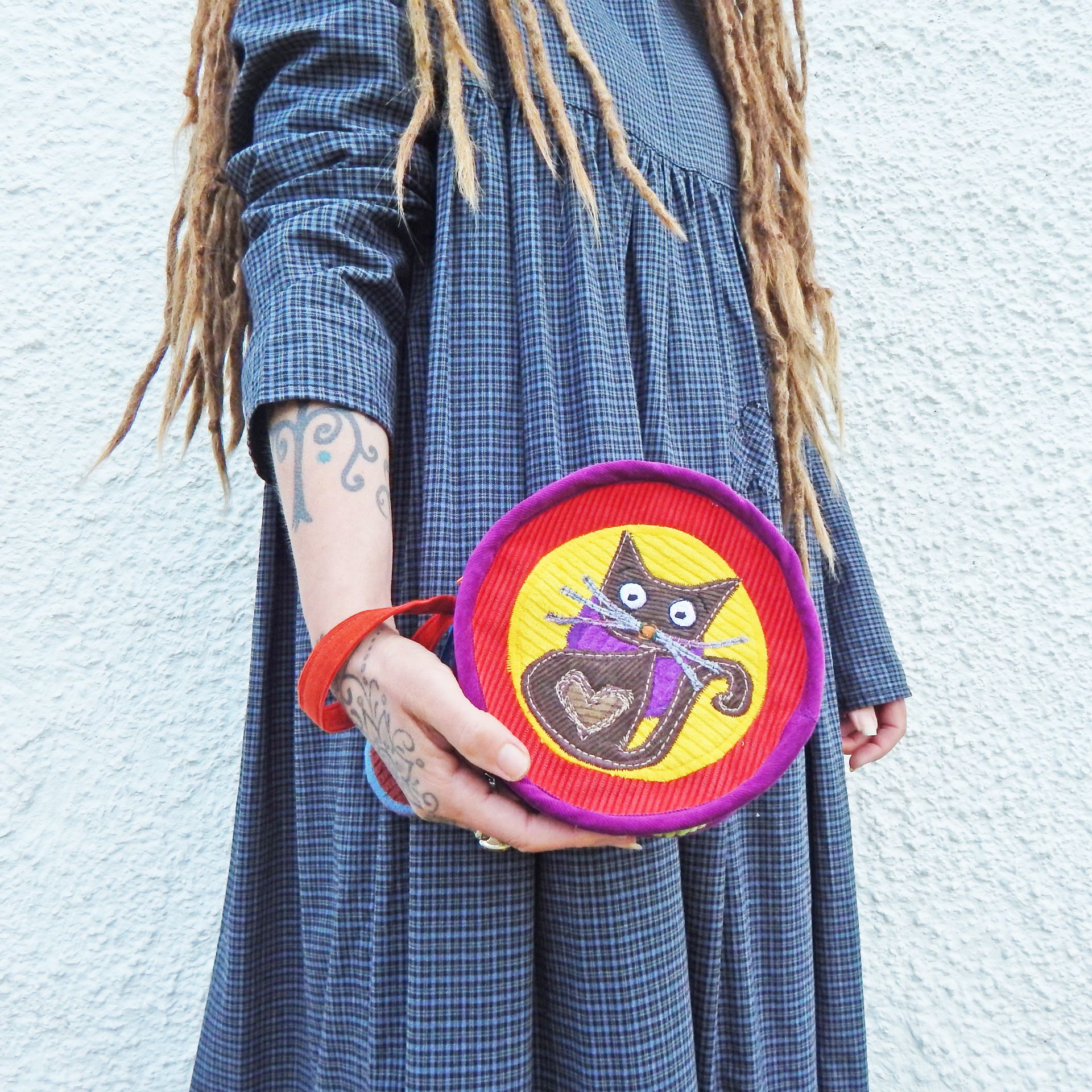 Wristlet Quirky Cat Bag