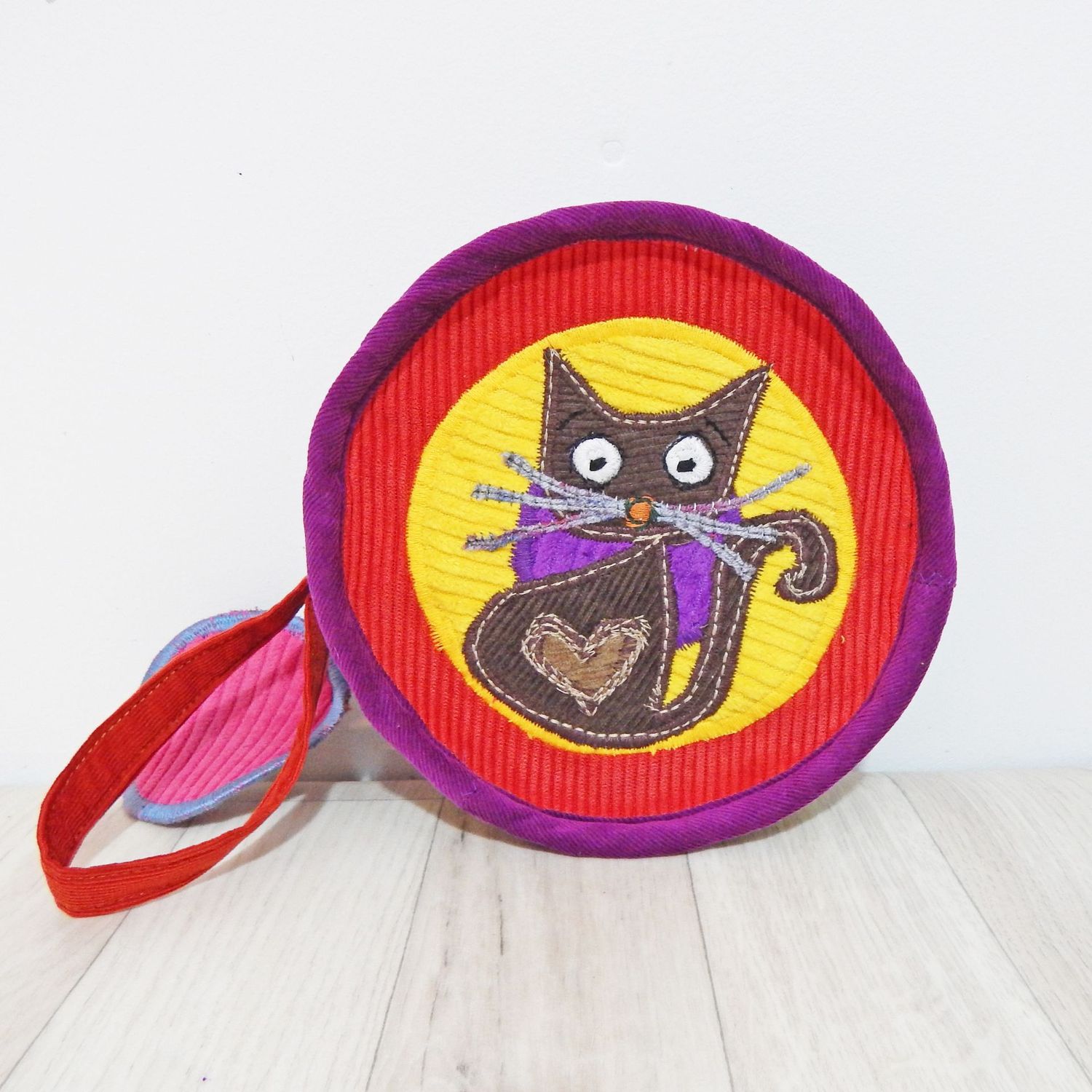 Wristlet Quirky Cat Bag