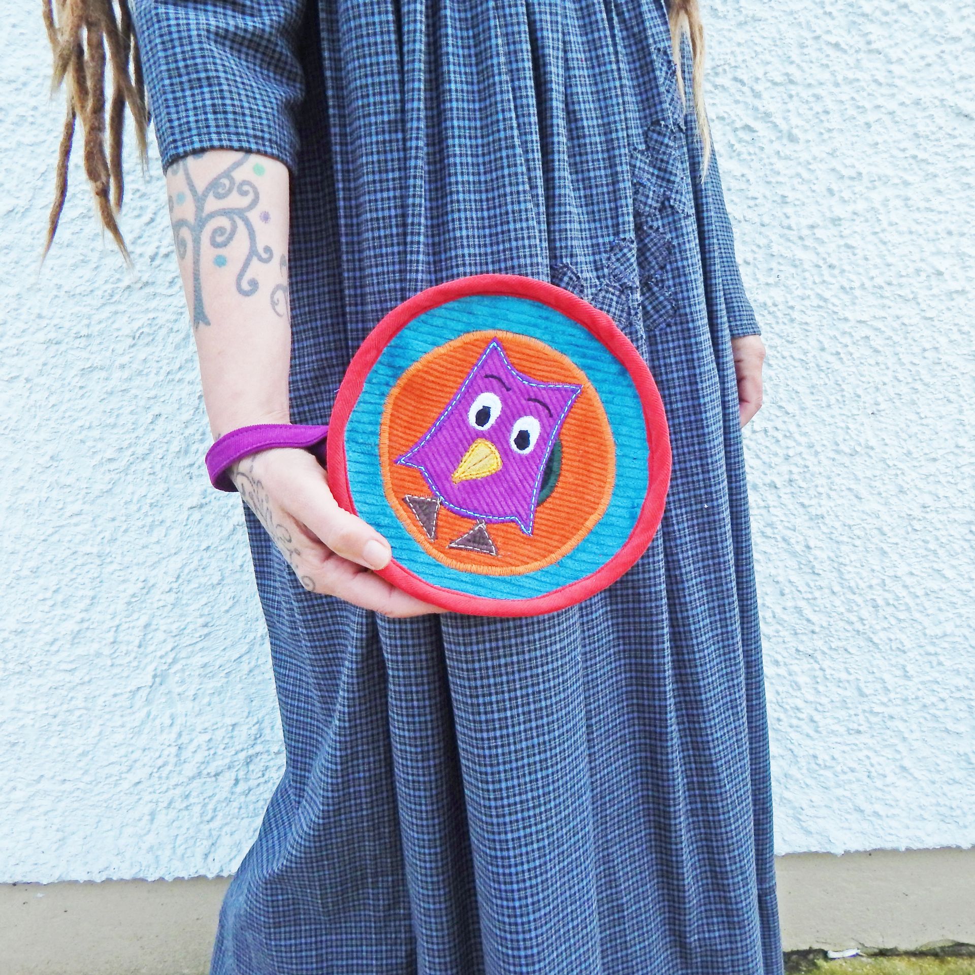 Wristlet Folk Owl Bag