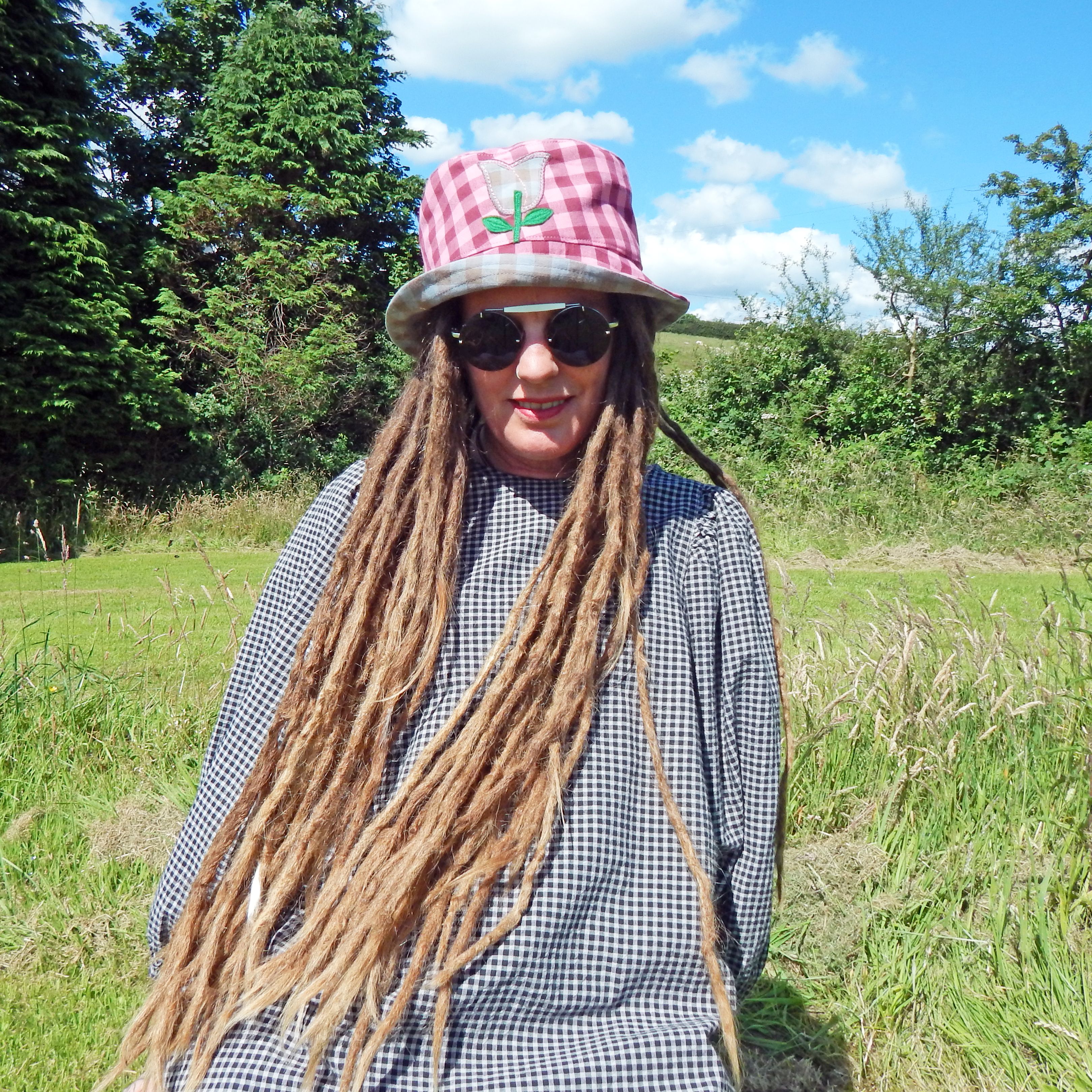 Bucket Hat Pink Gingham