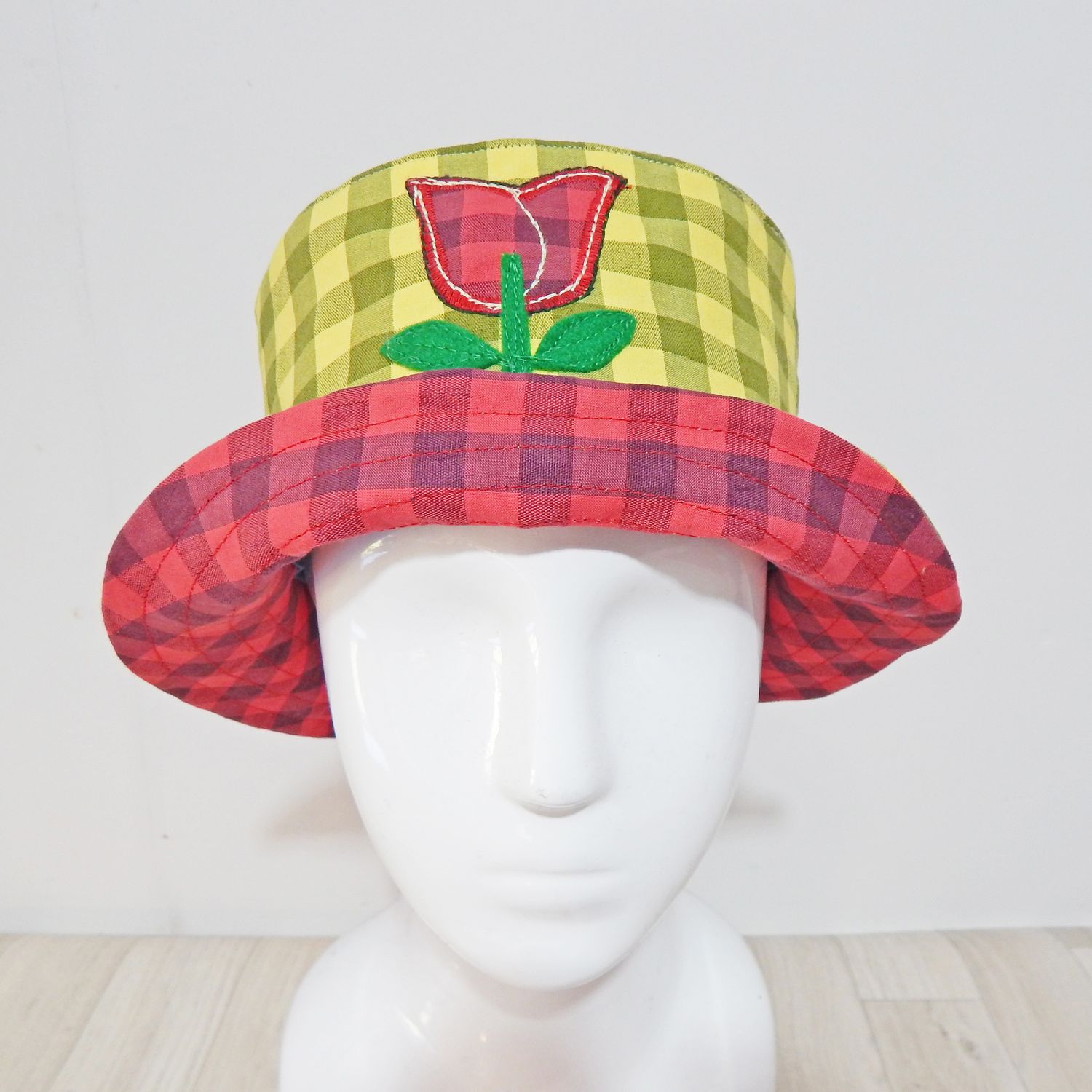 Bucket Hat Yellow Gingham