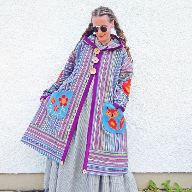 Coat Long Style Fox