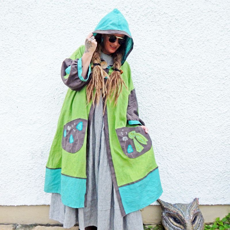 Linen Green Hare Coat