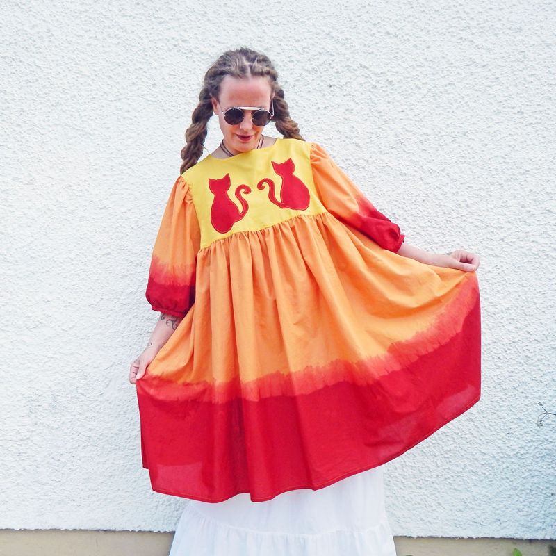 Smock Cat Ombré Dress