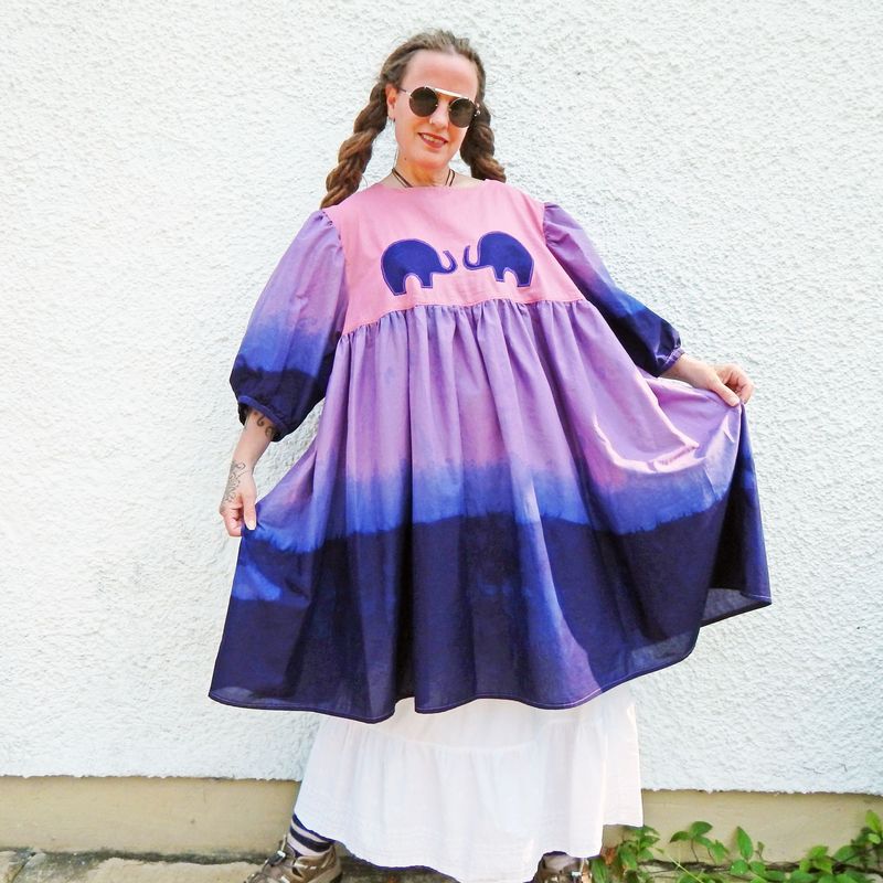 Smock Elephant Ombré Dress