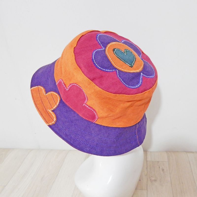 Purple Flower Bucket Hat
