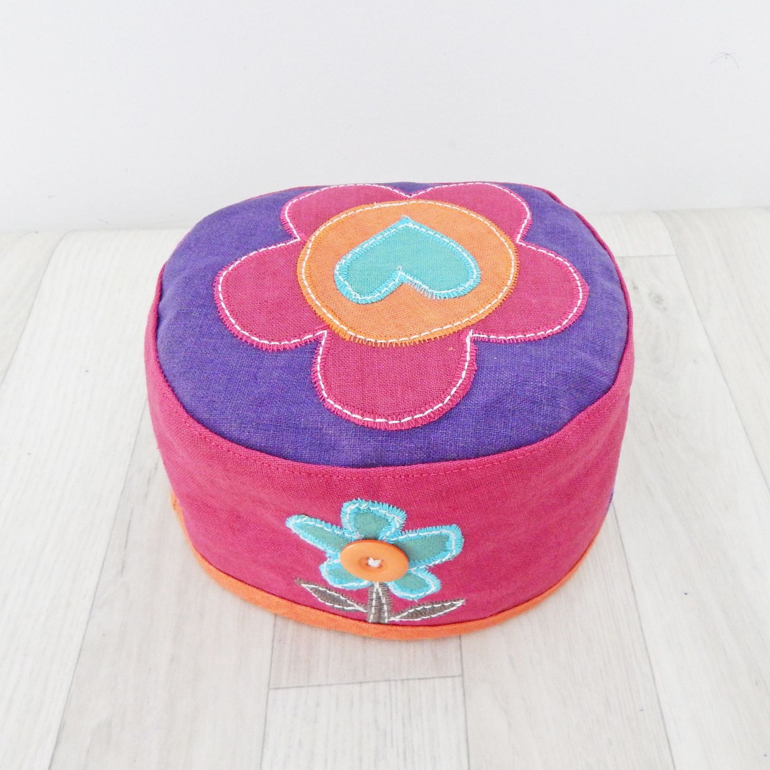 Pink Pillbox Flower Hat