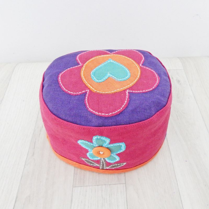 Pink Pillbox Flower Hat