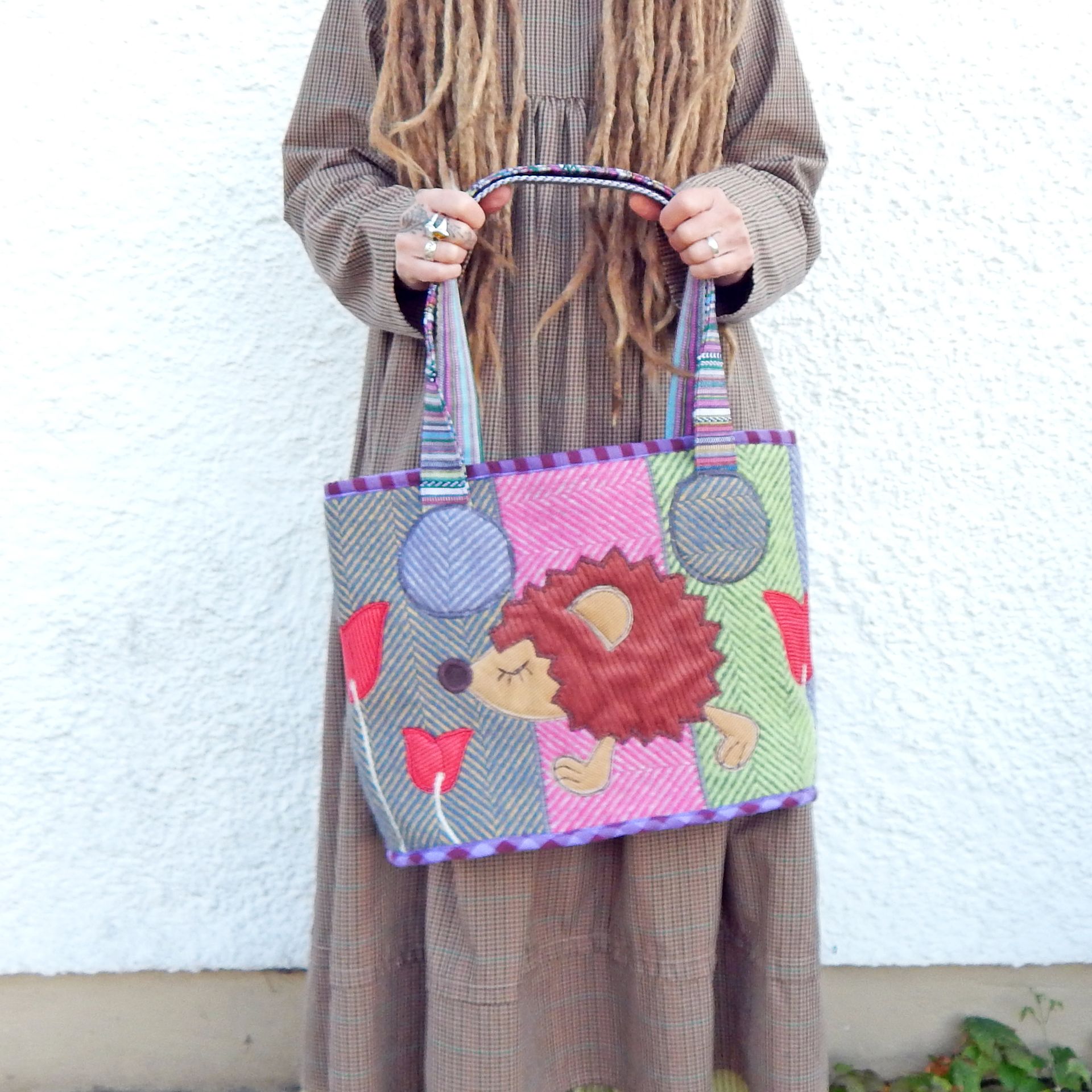 Tote Blanket Hedgehog Bag