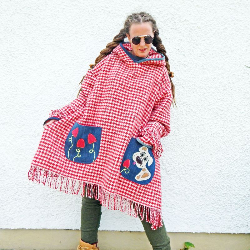 Houndstooth Blanket Dog Hoodie