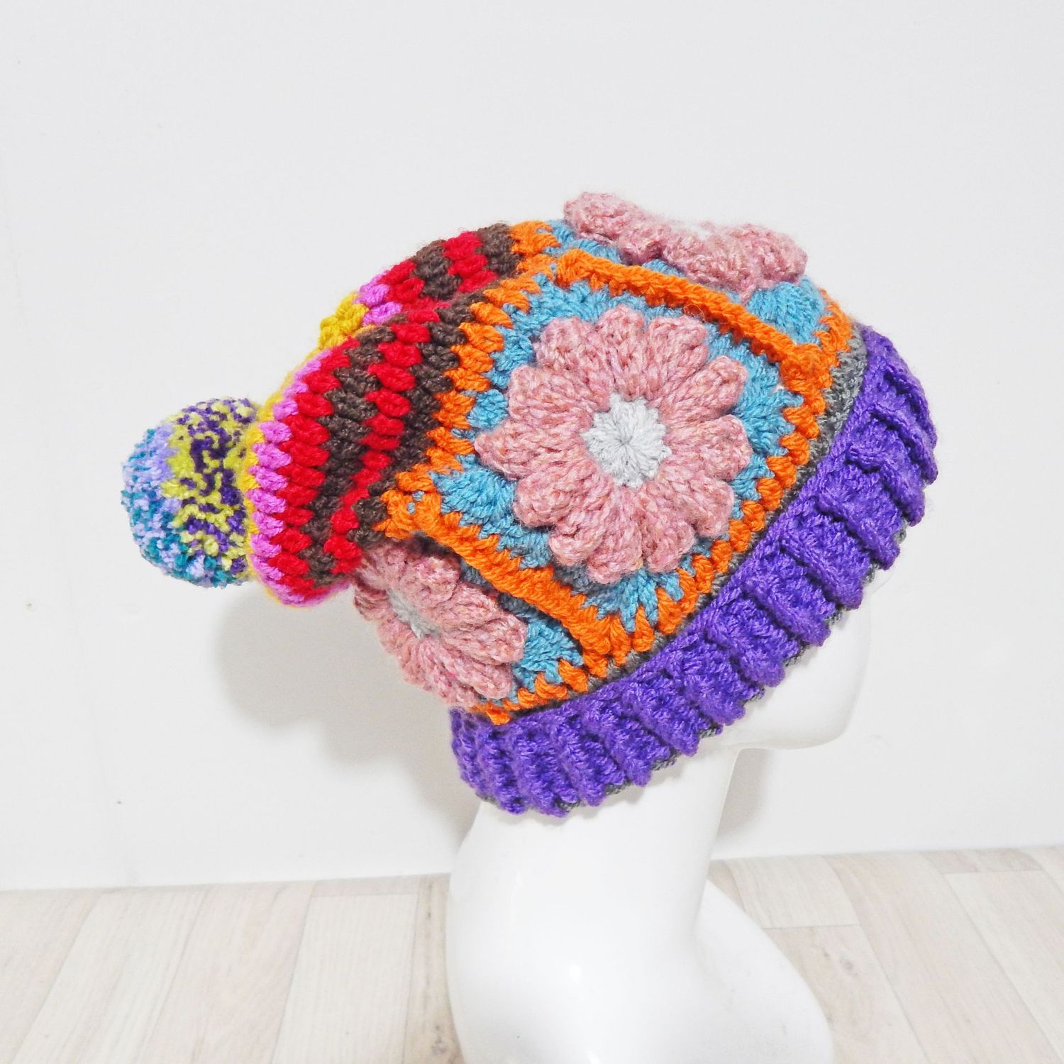 Bobble Hat Petal Pink Flower