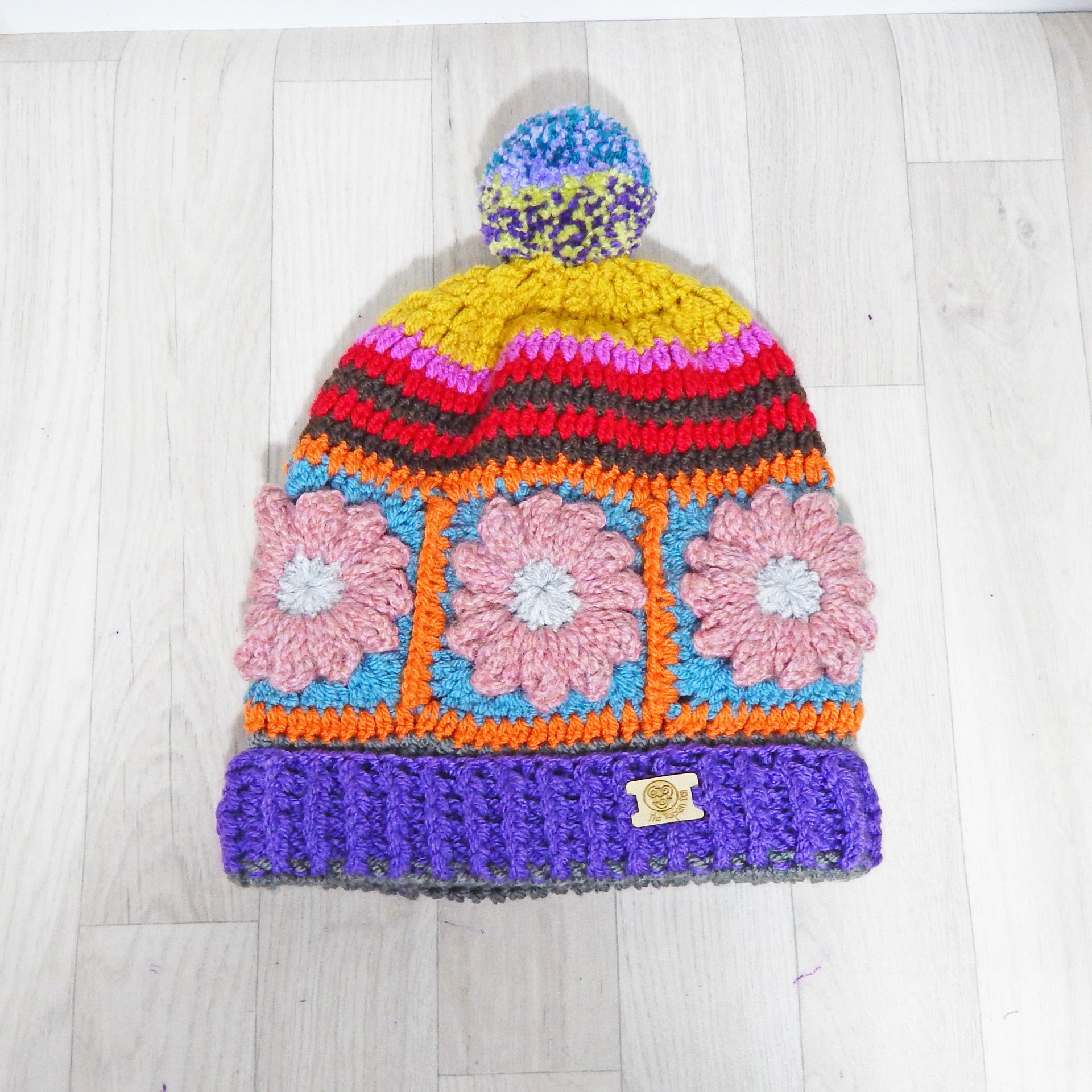 Bobble Hat Petal Pink Flower