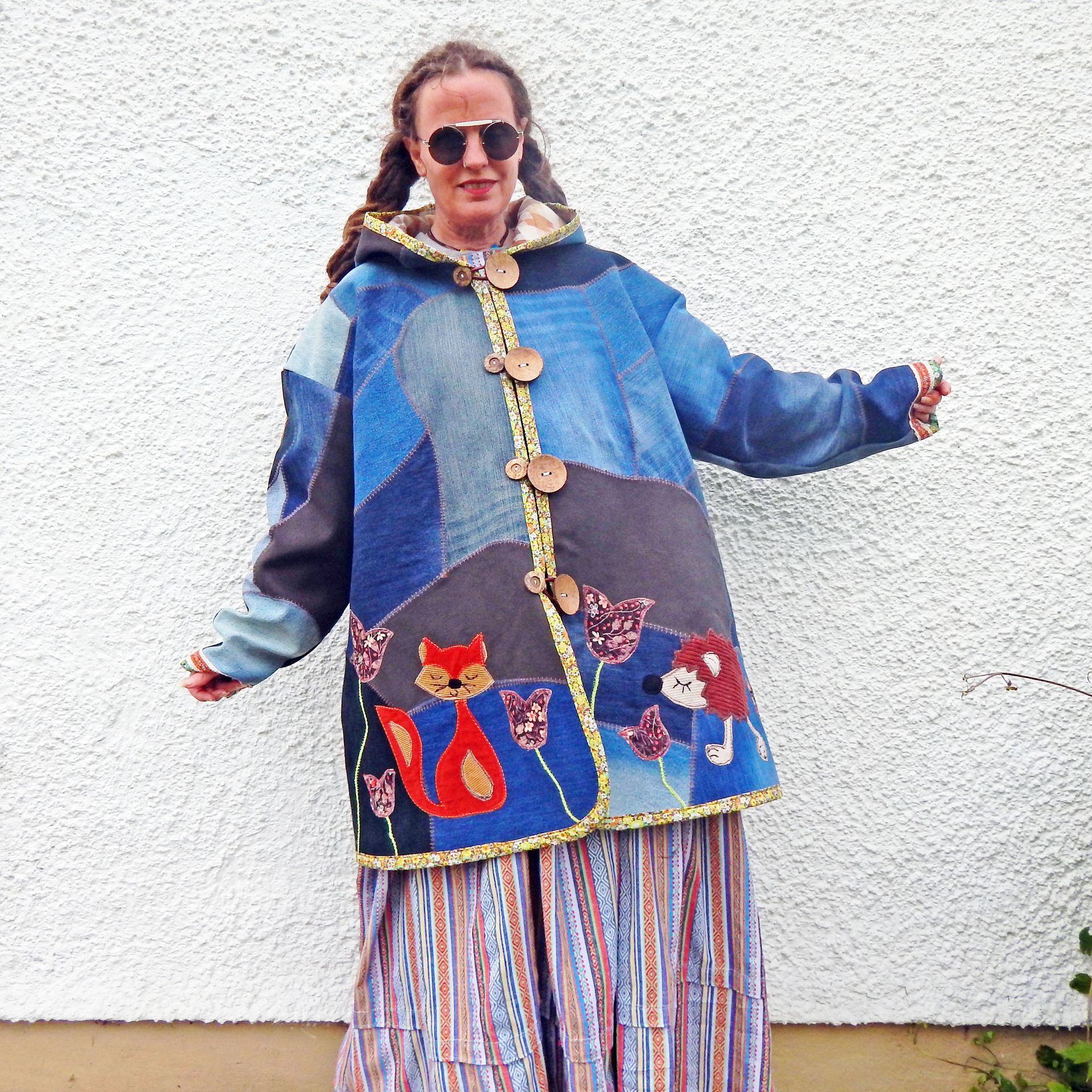 Denim Patchwork Storybook Coat