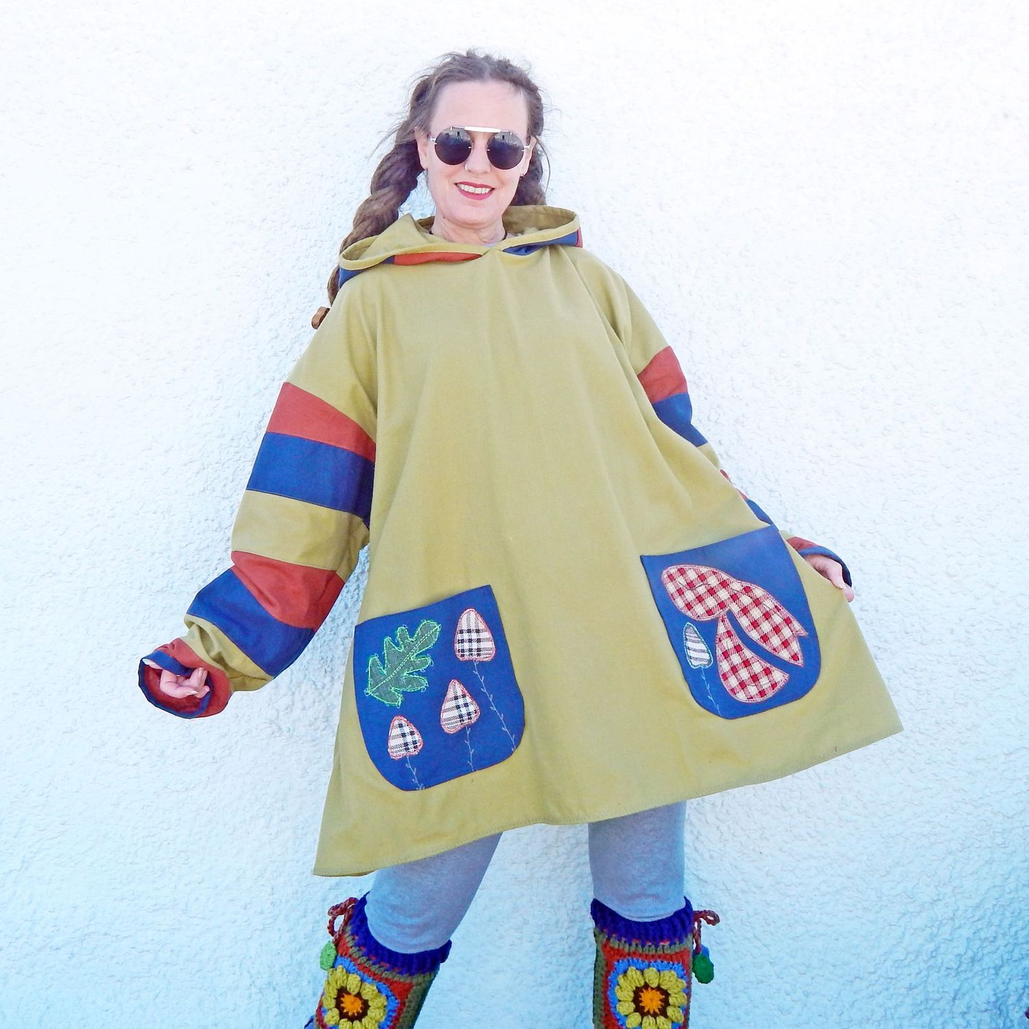 Striped Hare Hooded Tunic Striped Hare Hooded Tunic