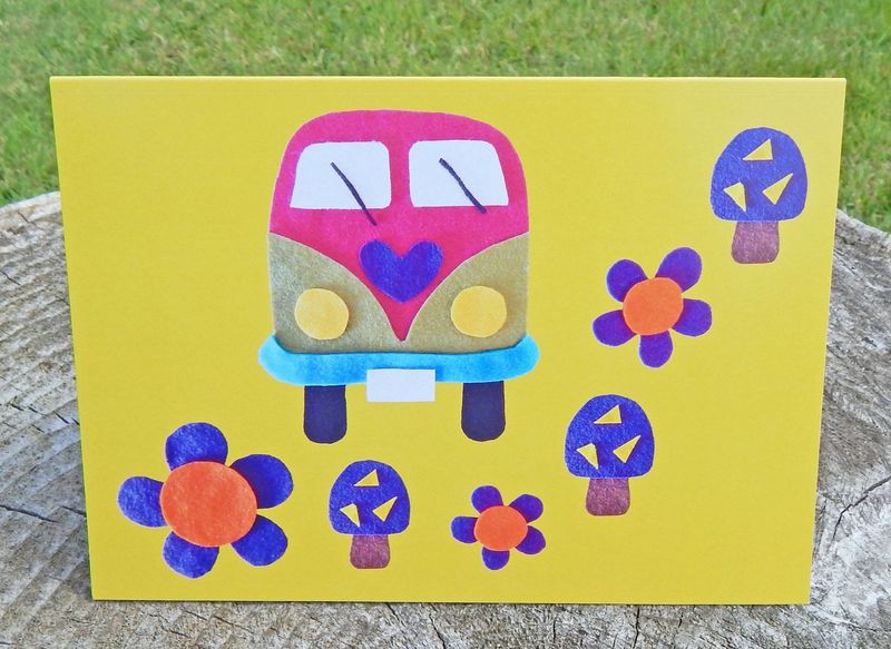 Card Hippie Bus