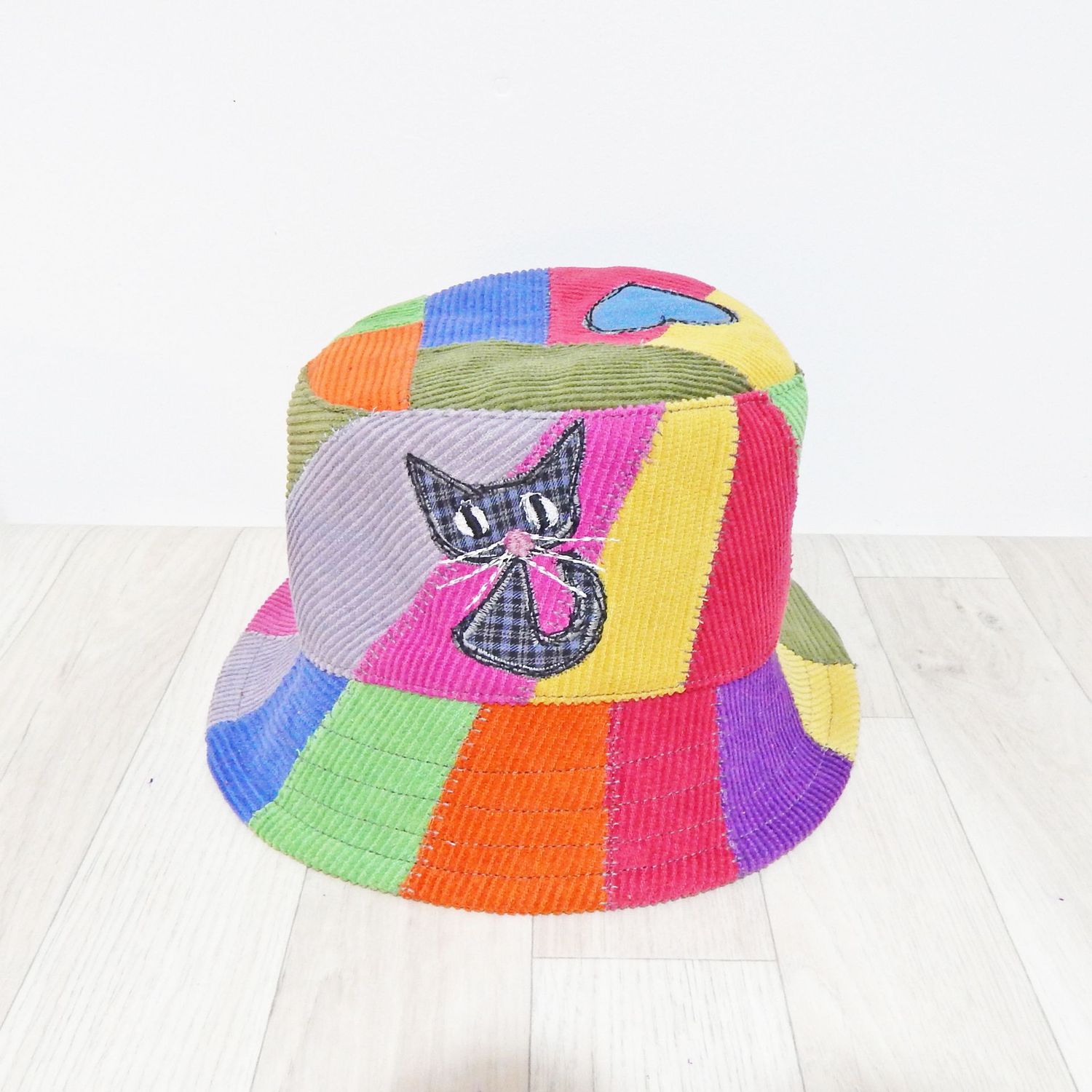 SOLD Bucket Hat Cat Corduroy