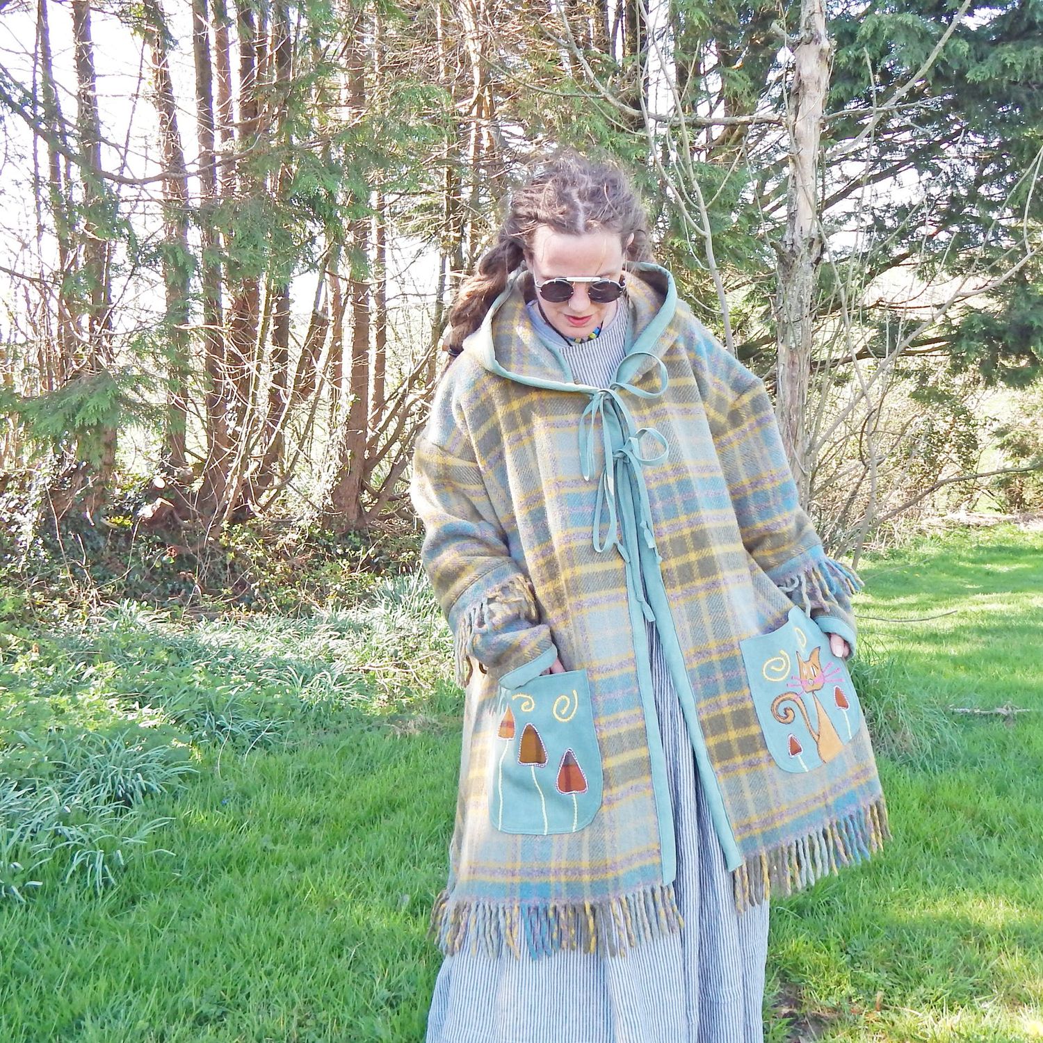 SOLD Blanket Cat Hoodie Coat