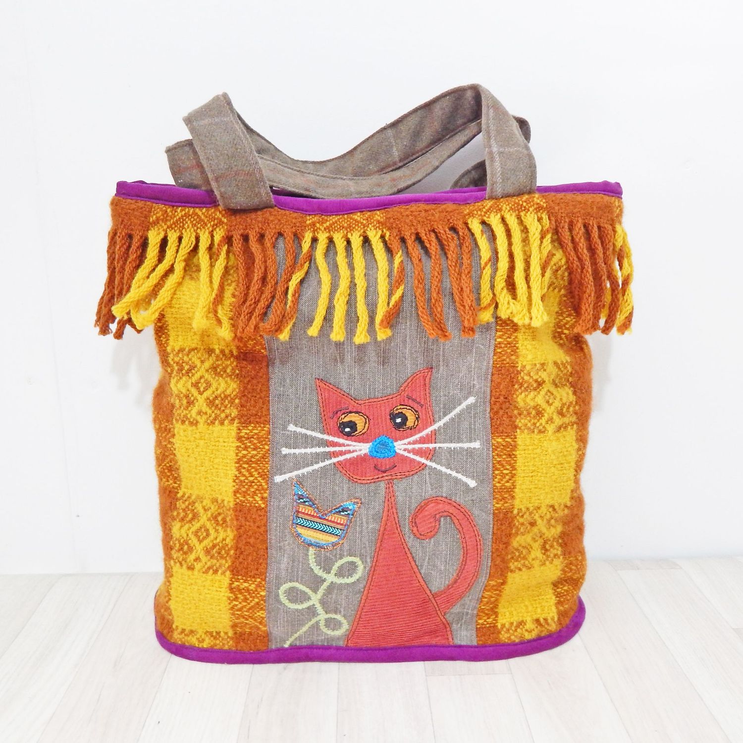 SOLD Tote Blanket Cat Bag