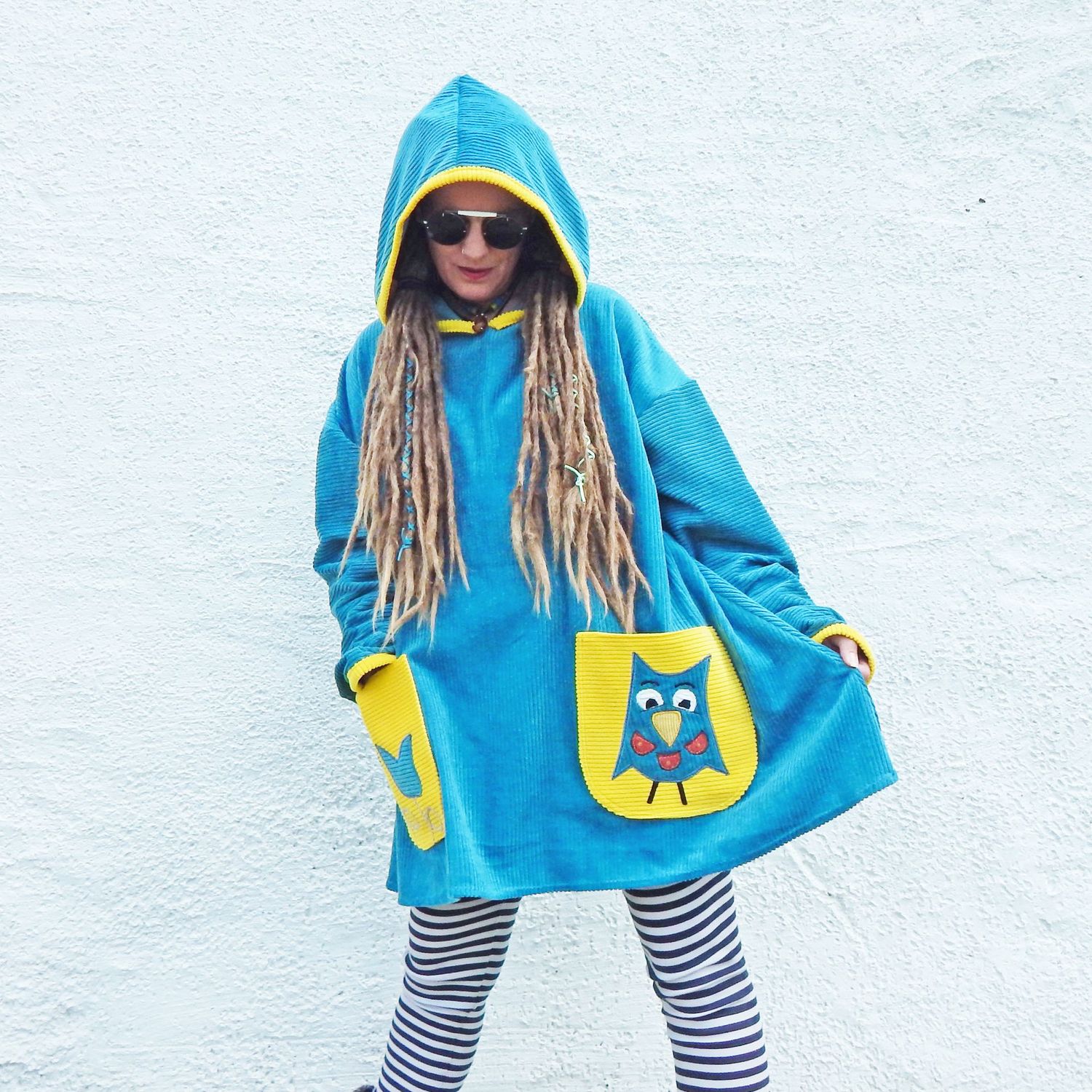 SOLD Hoodie Owl Tunic