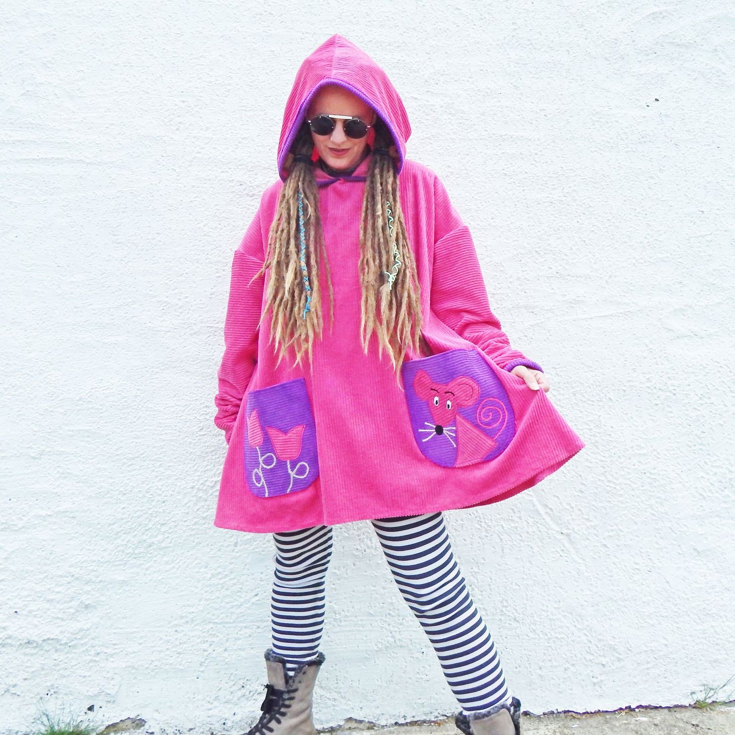 SOLD Hoodie Mouse Tunic