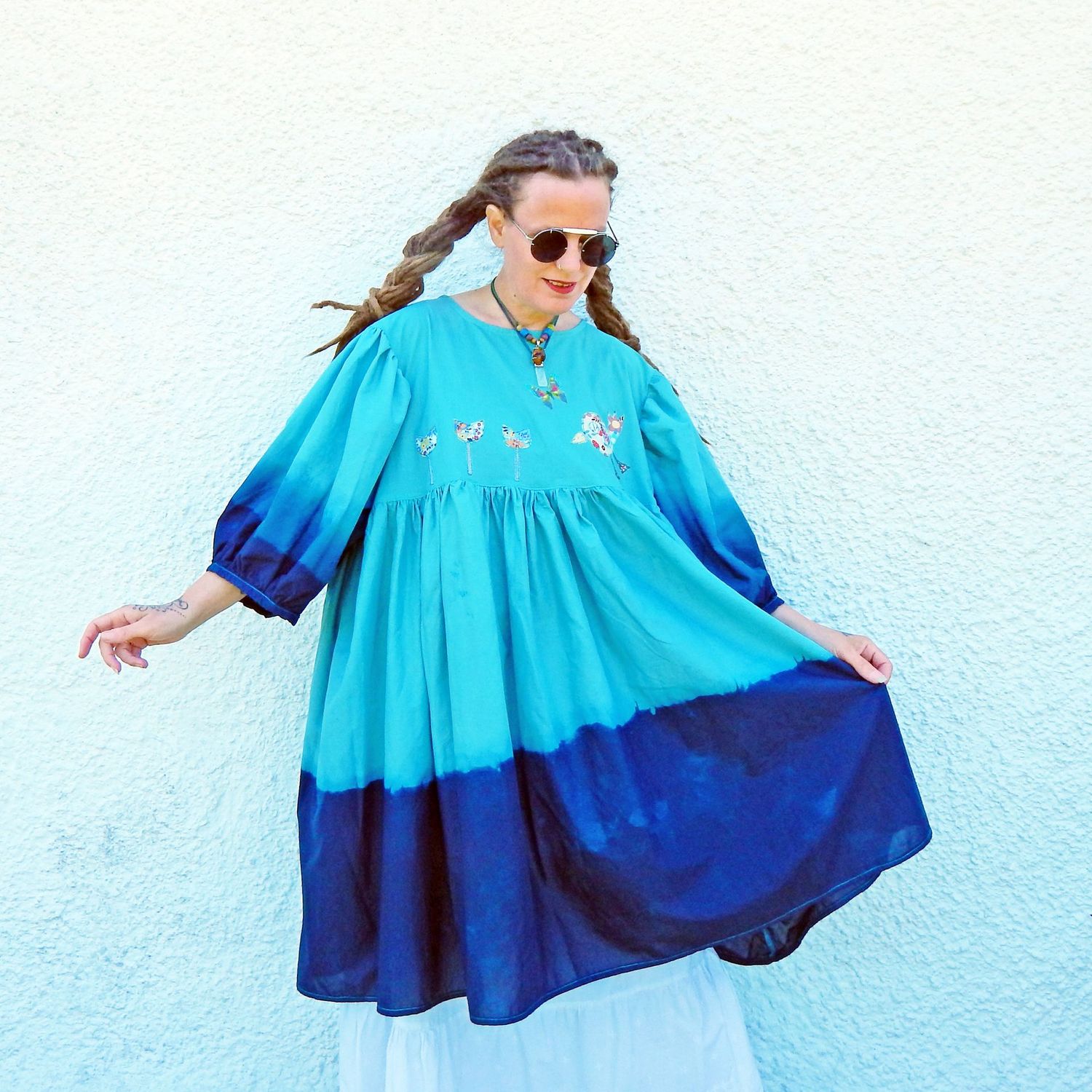 SOLD Smock Bird Floaty Dress