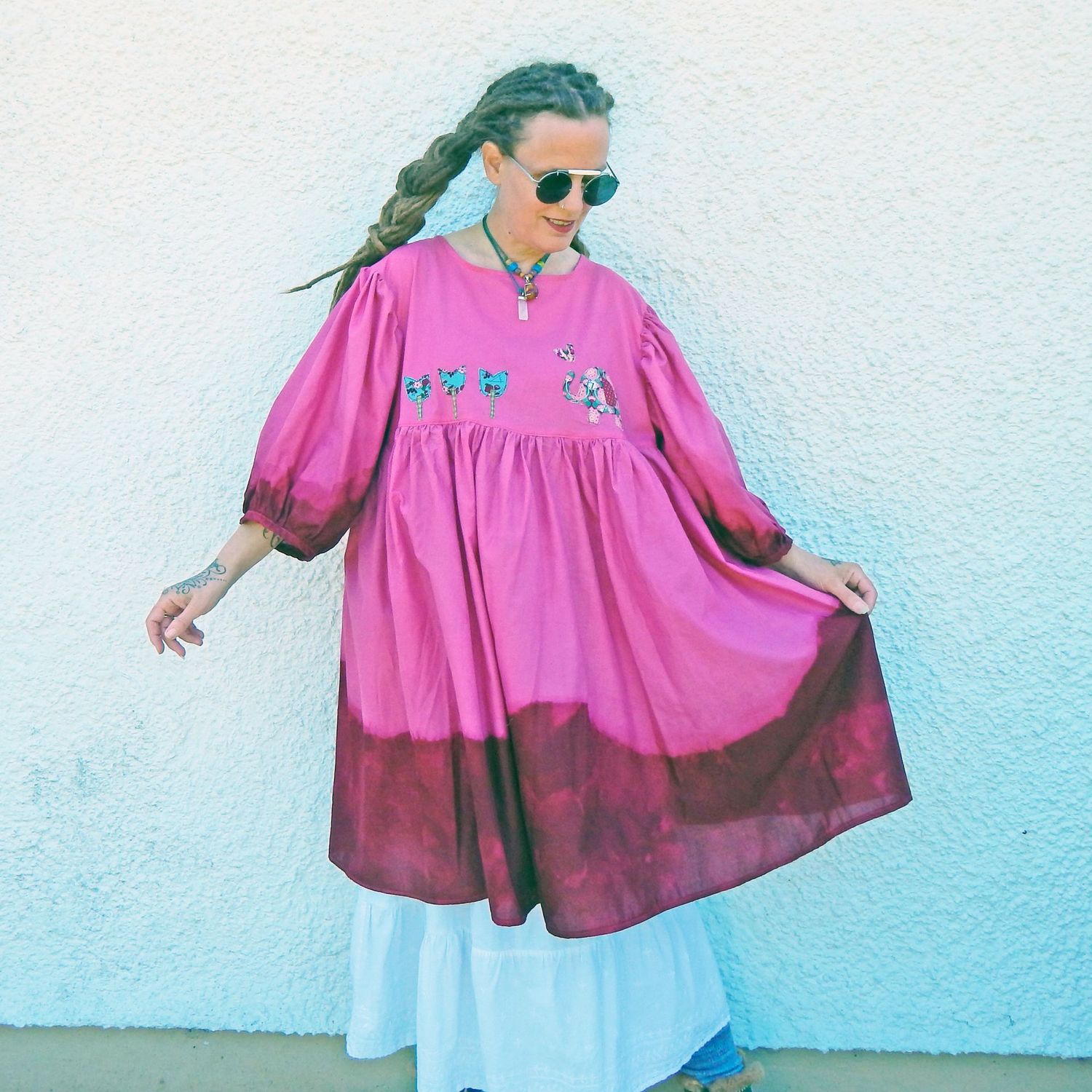 SOLD Smock Elephant Floaty Dress