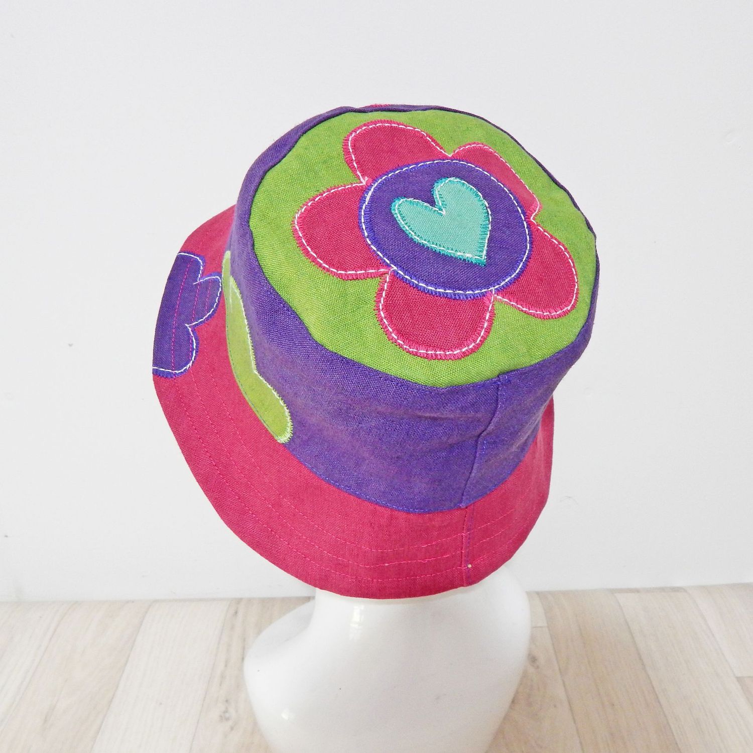 SOLD Pink Flower Bucket Hat