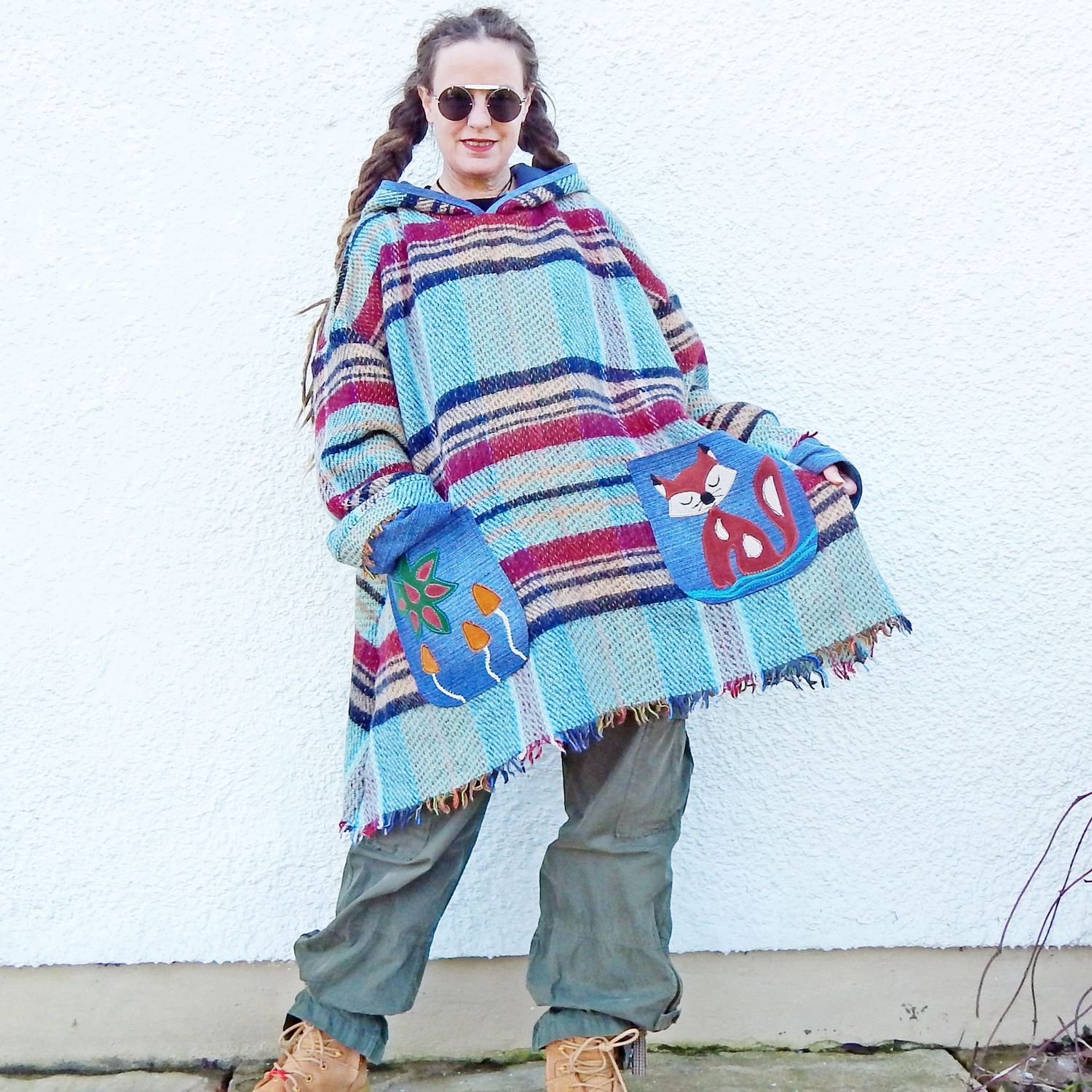 SOLD Wool Blanket Checked Fox Tunic SOLD Wool Blanket Checked Fox Tunic