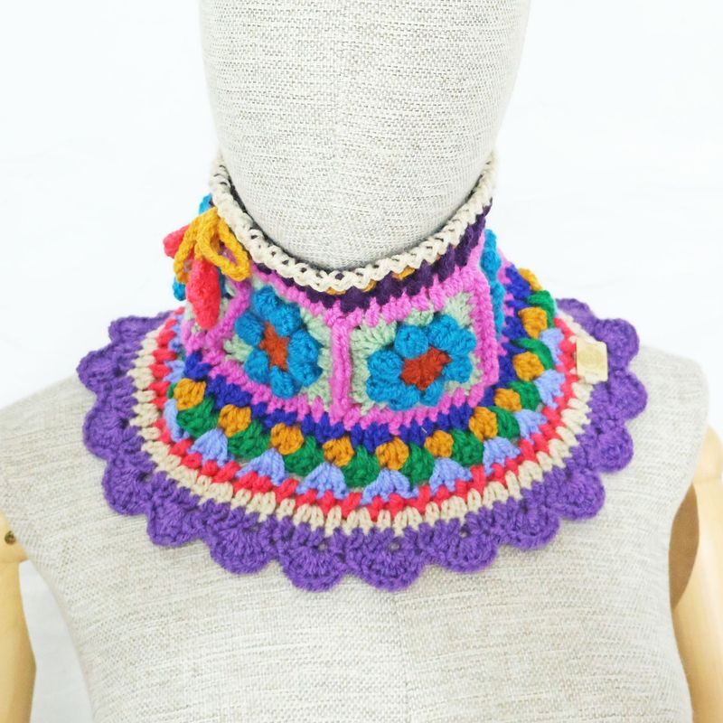 Neck Warmer Blue Flower