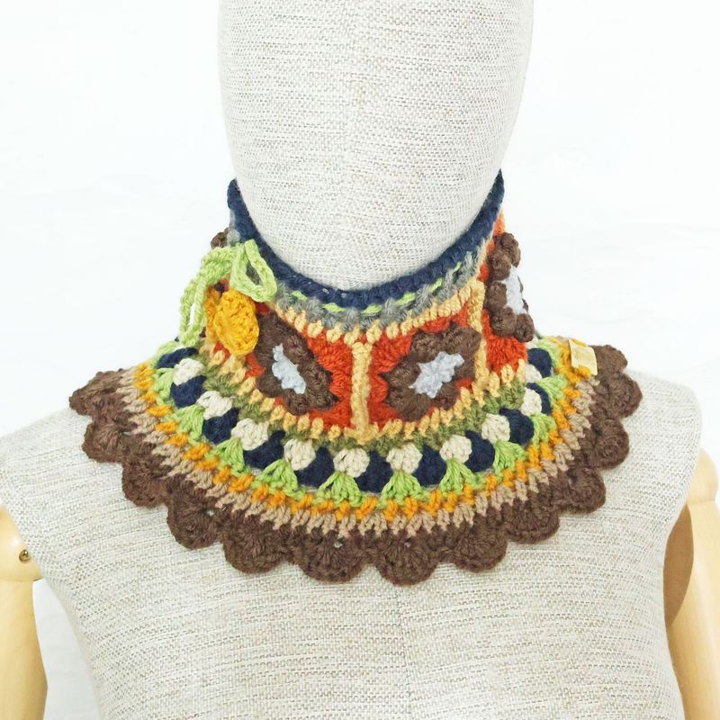 Neck Warmer Brown Flower