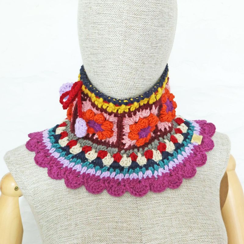 Neck Warmer Orange Flower