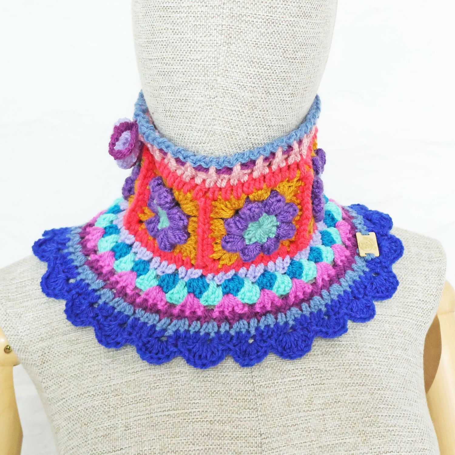 Neck Warmer Purple Flower