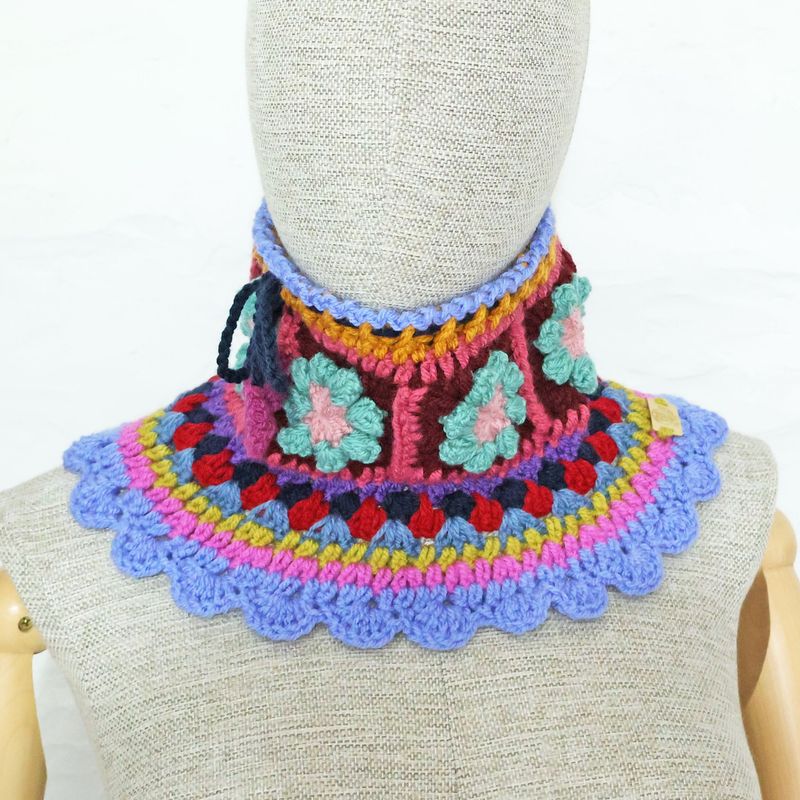 Neck Warmer Turquoise Flower