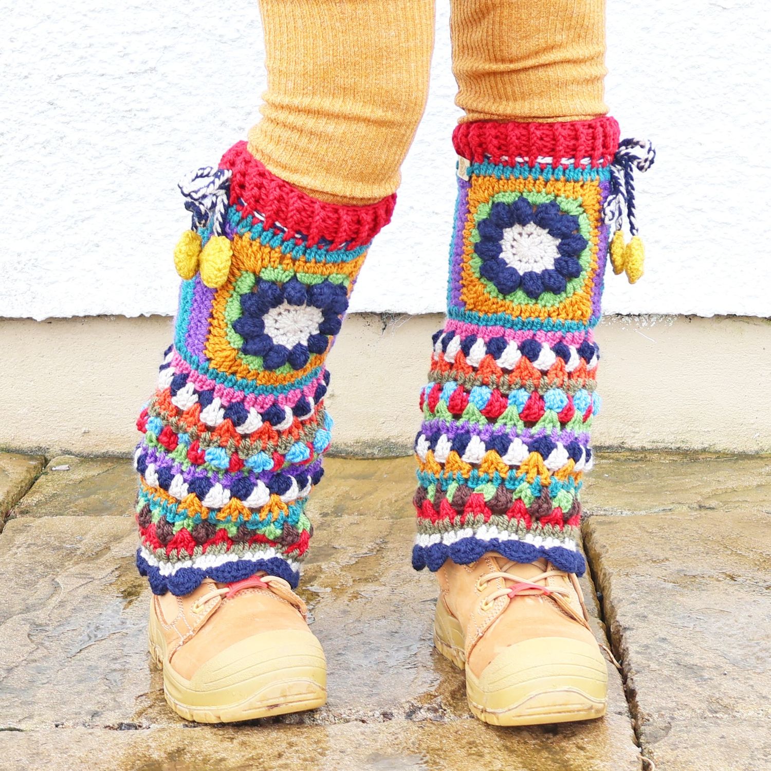 Flower Leg Warmers Multicoloured