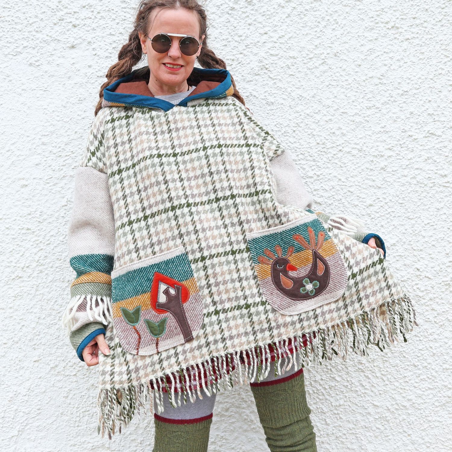 Folk Bird Blanket Tunic