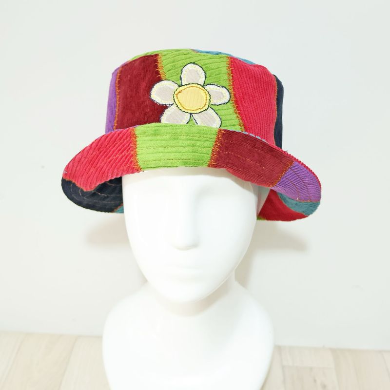 SOLD Patchwork Daisy Bucket Hat