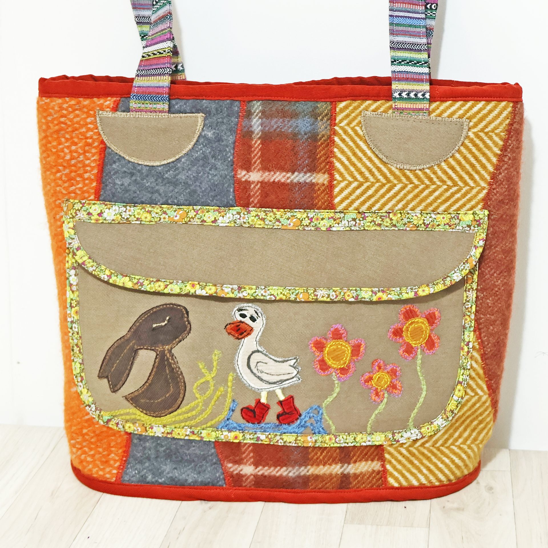 Blanket Tote Bag Hare Duck