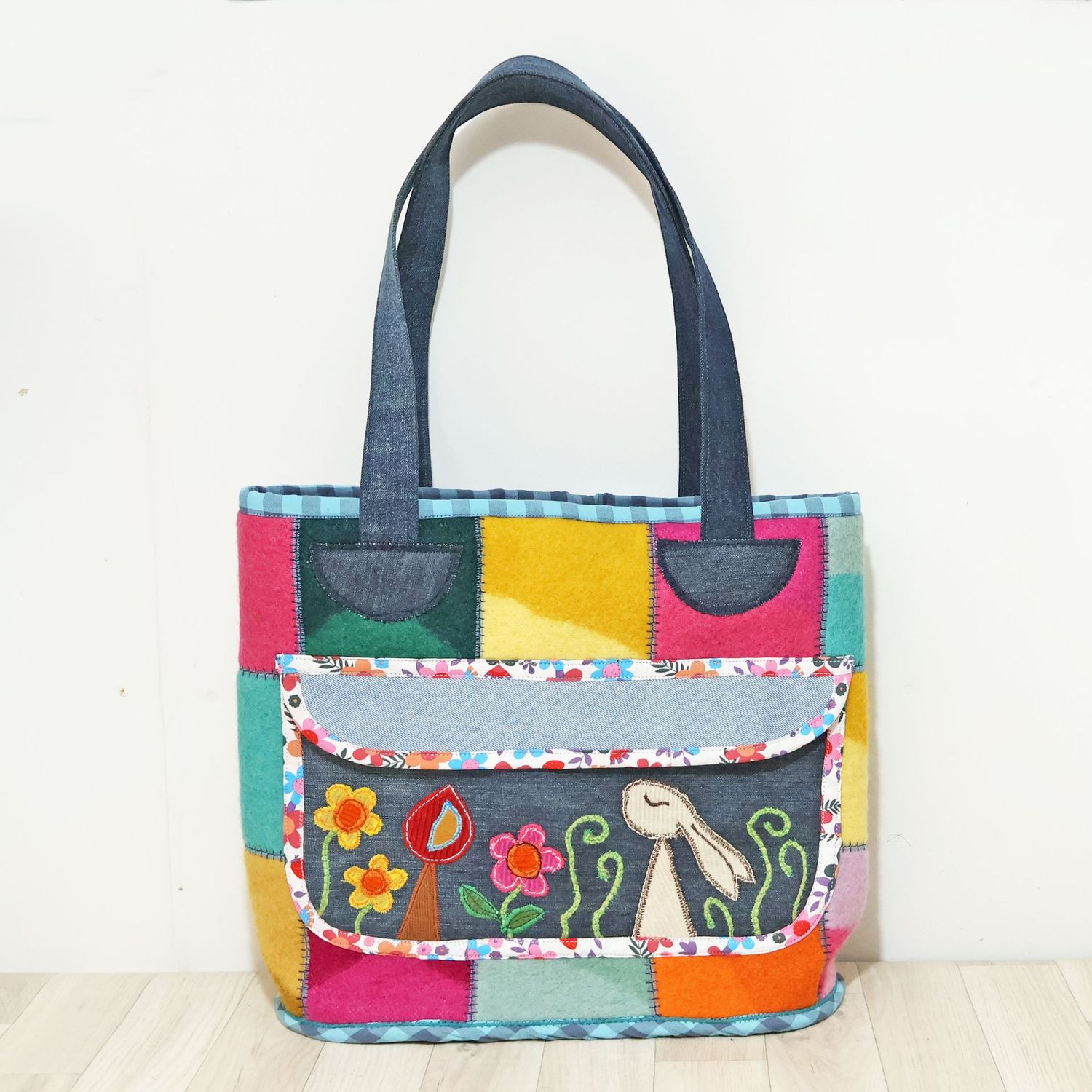 Patchwork Blanket Hare Bag