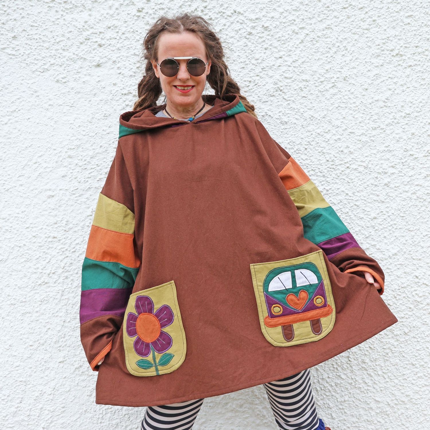 Striped Camper Tunic Hoodie
