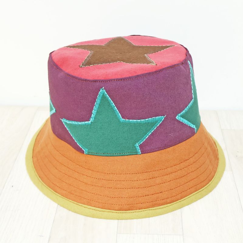 SOLD Bucket Hat Brown Star