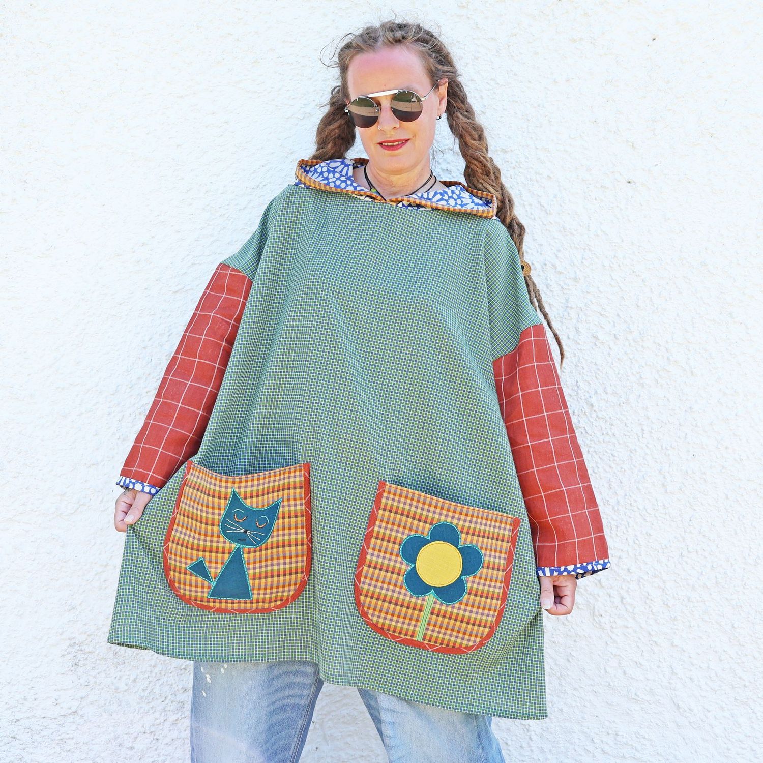 Cute Cat Hooded Tunic Cute Cat Hooded Tunic