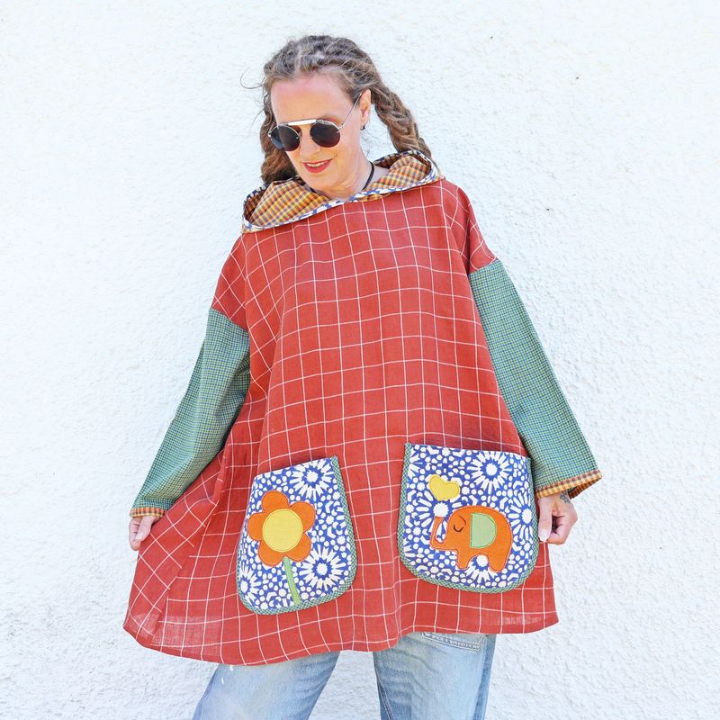 SOLD Elephant Hooded Tunic