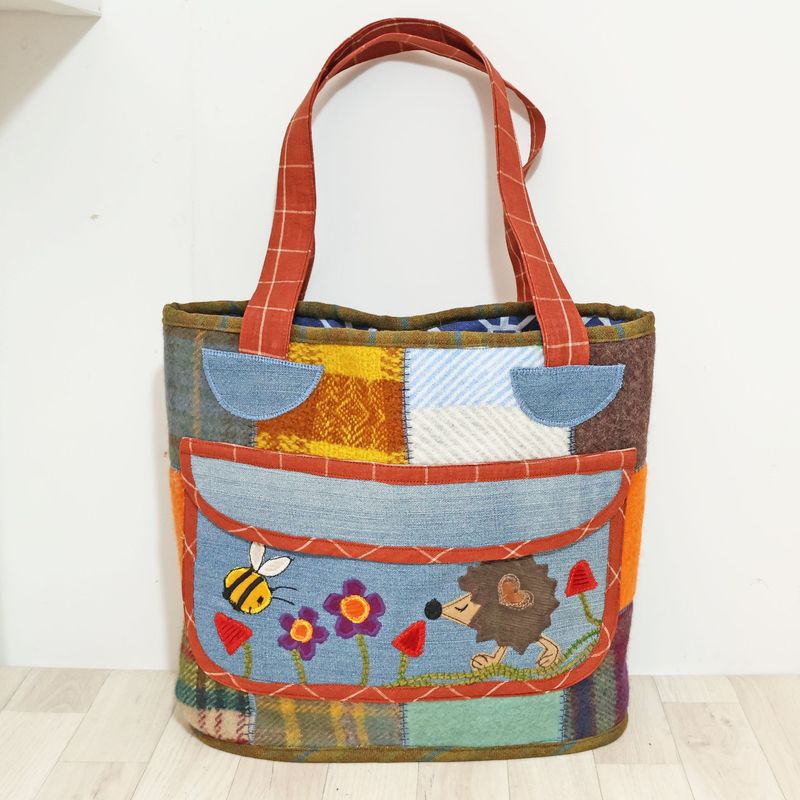 Patchwork Hedgehog Blanket Bag Patchwork Hedgehog Blanket Bag