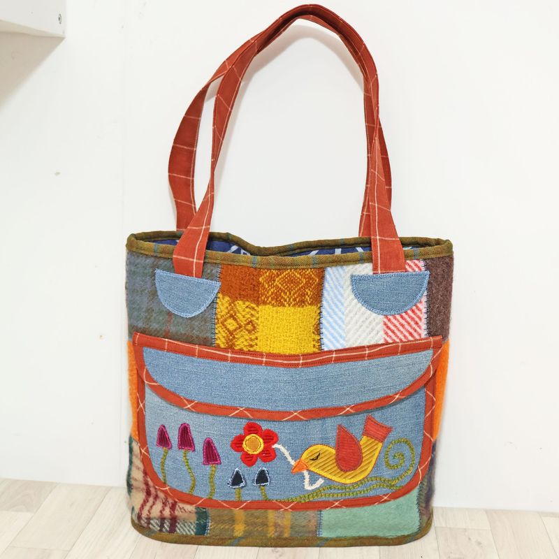 Patchwork Bird Blanket Bag Patchwork Bird Blanket Bag