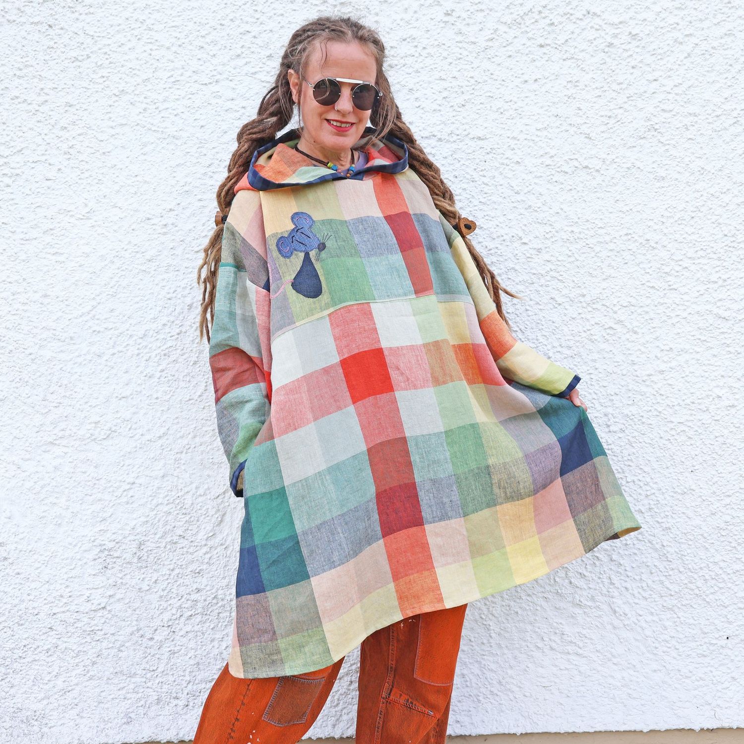 Hooded Mouse Linen Dress Hooded Mouse Linen Dress