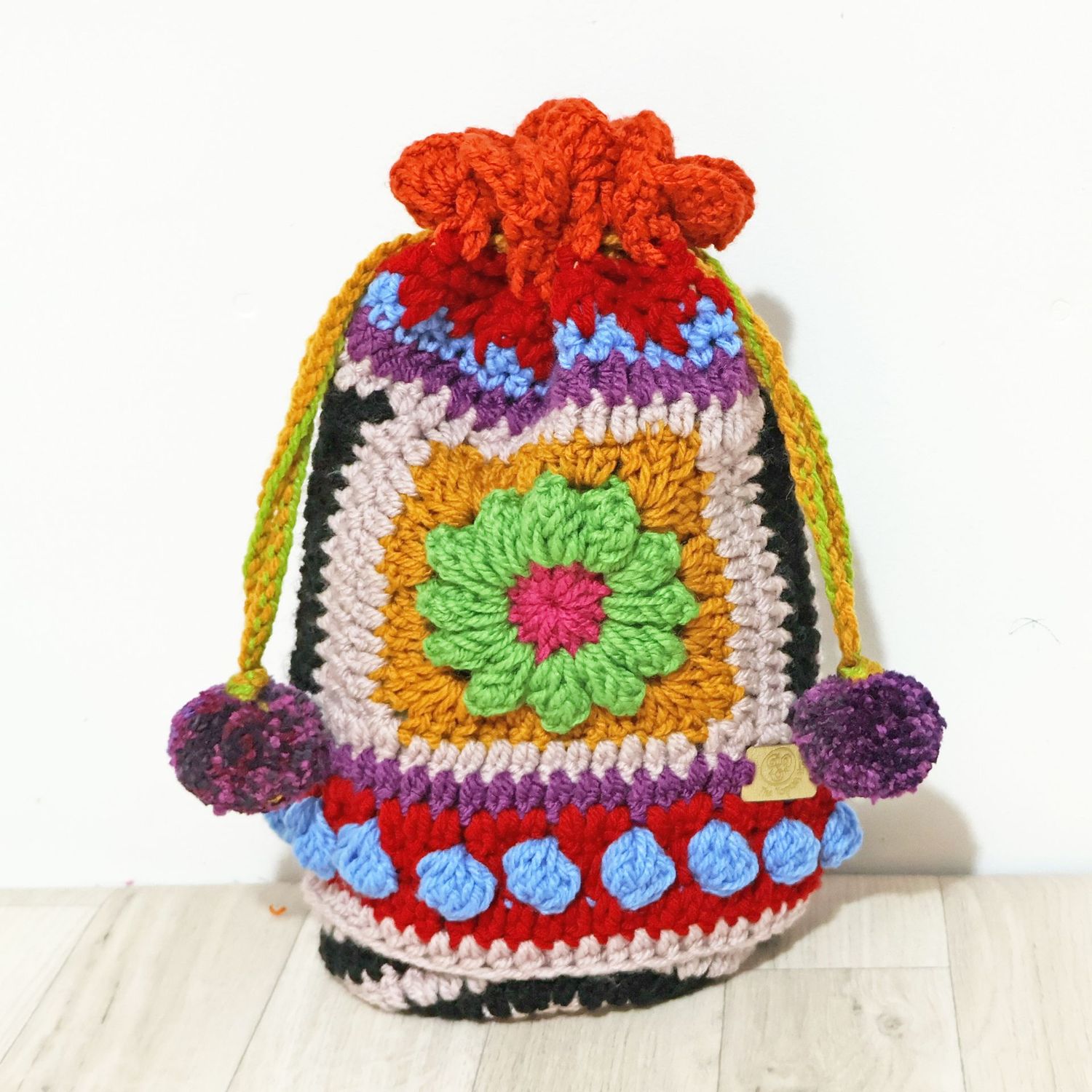 Crochet Pouch Green Flower Crochet Pouch Green Flower