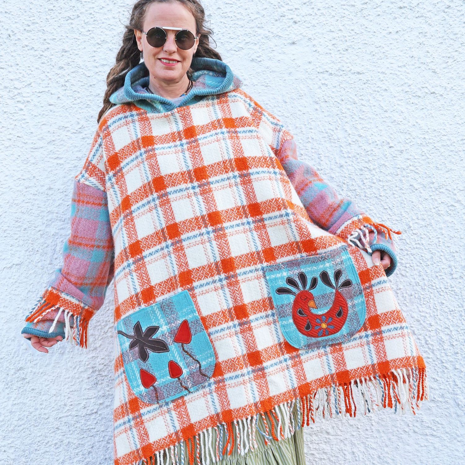 Blanket Hooded Tunic Bird